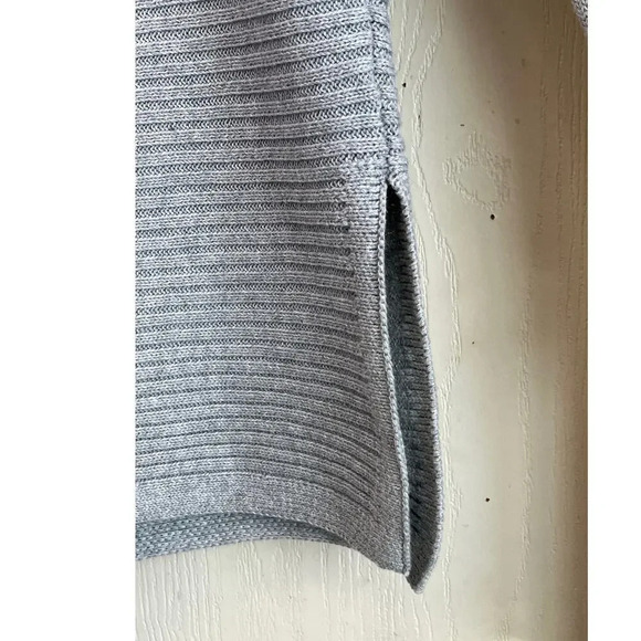 Ruby Moon Womens M Gray Knit Lace-Up Long Sleeves Sweater New - Picture 11 of 13